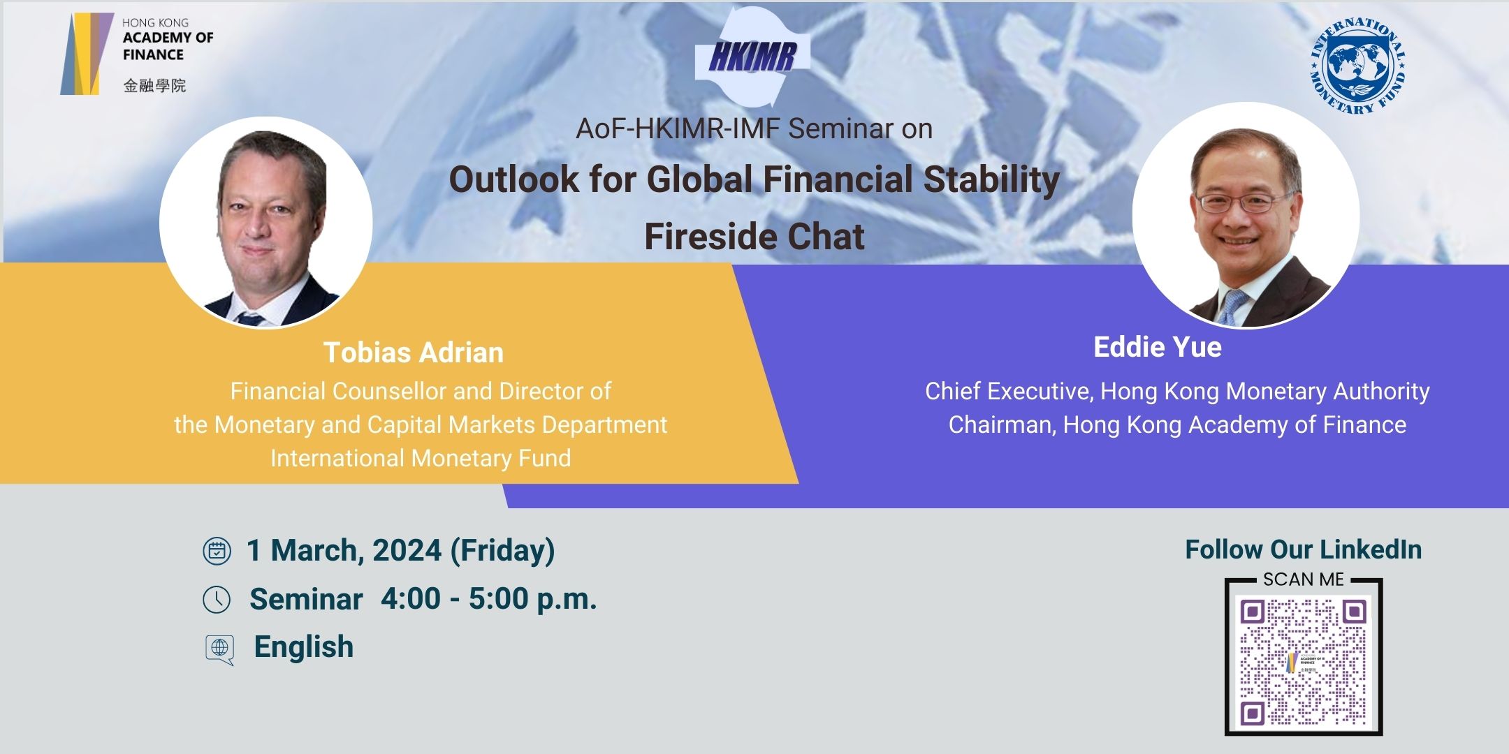 1 March AoF-HKIMR-IMF Webinar featuring Tobias Adrian_Banner