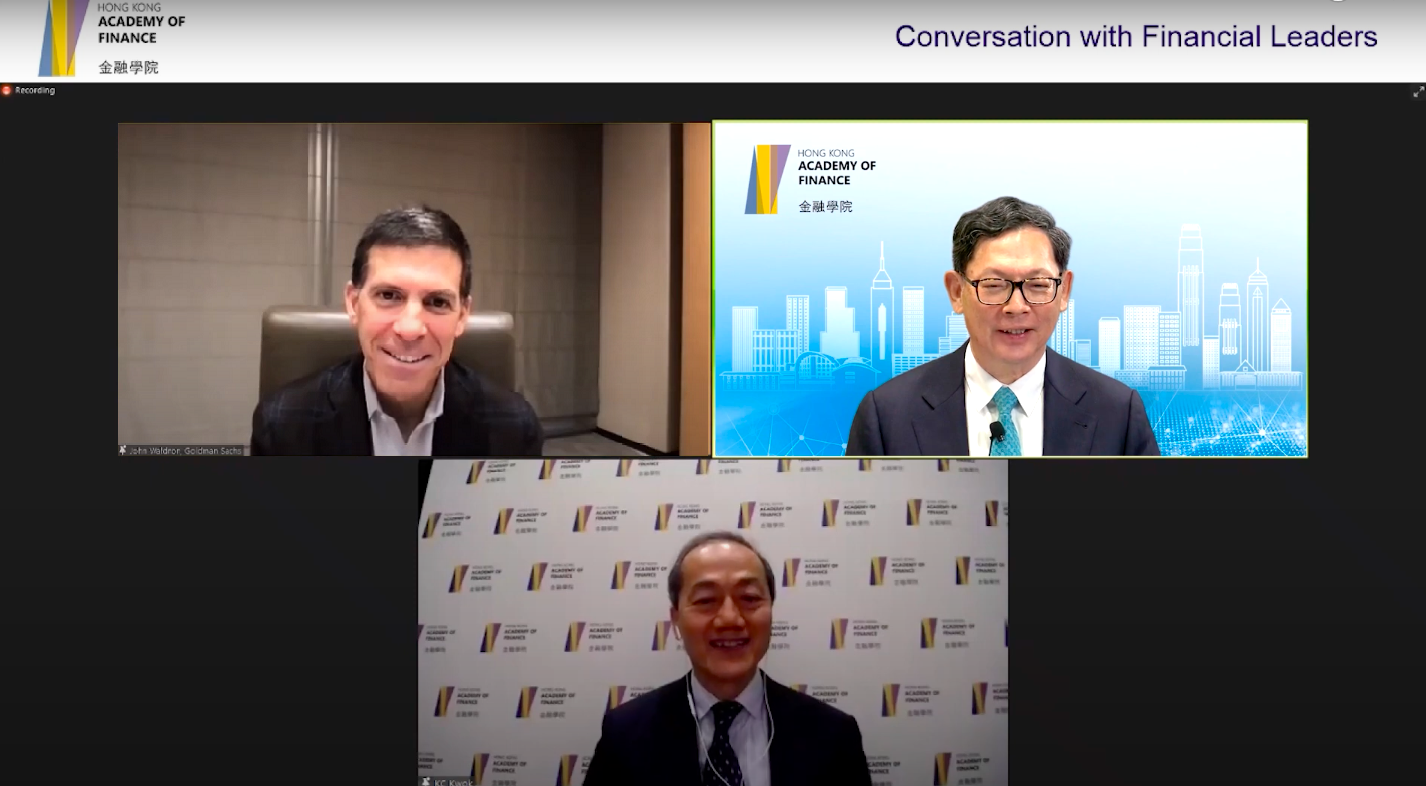 Mr Kwok-Chuen Kwok (bottom), Chief Executive Officer of the AoF, joined the conversation.